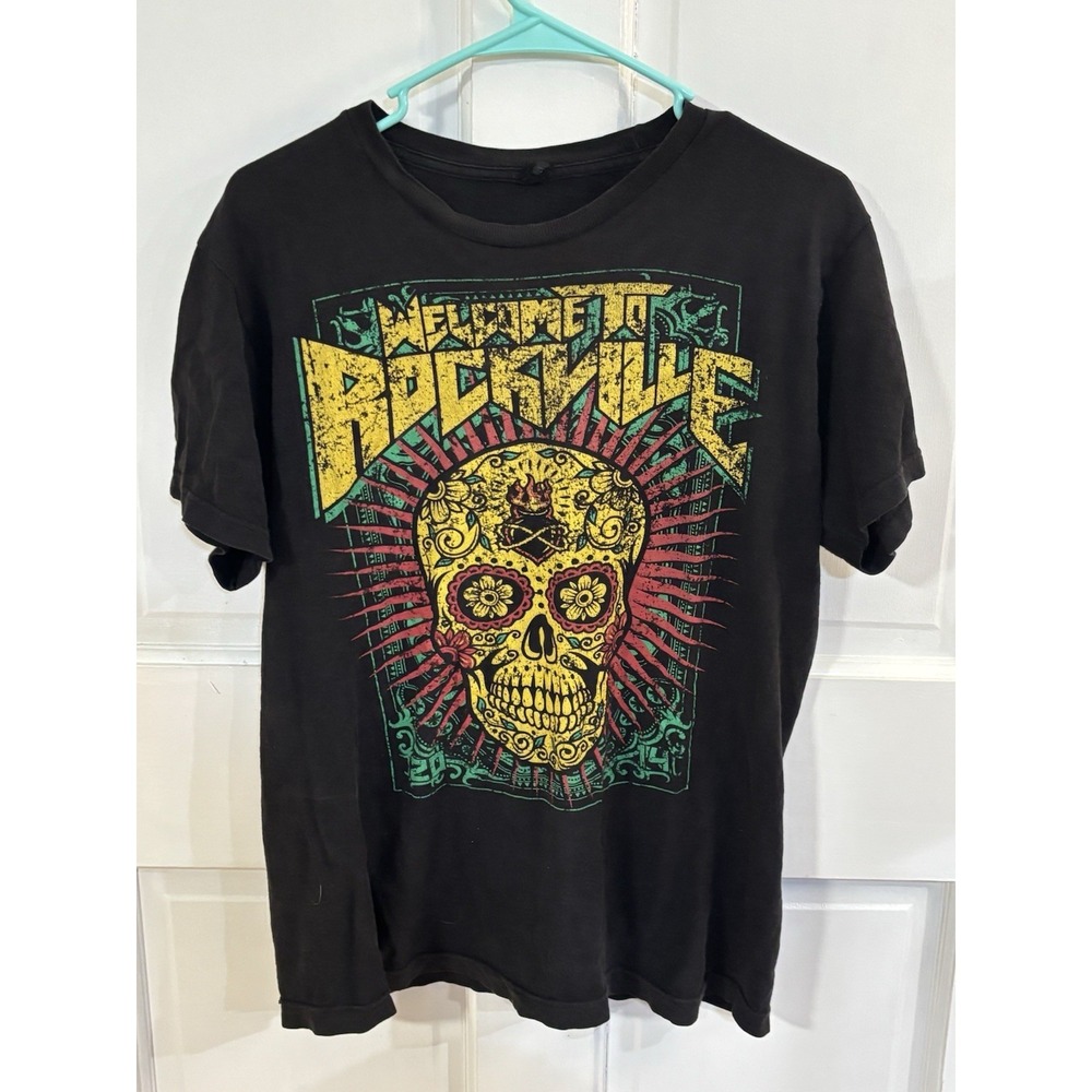 Rockville 2014 Music Festival Band T Shirt Tultex Size Medium Distressed